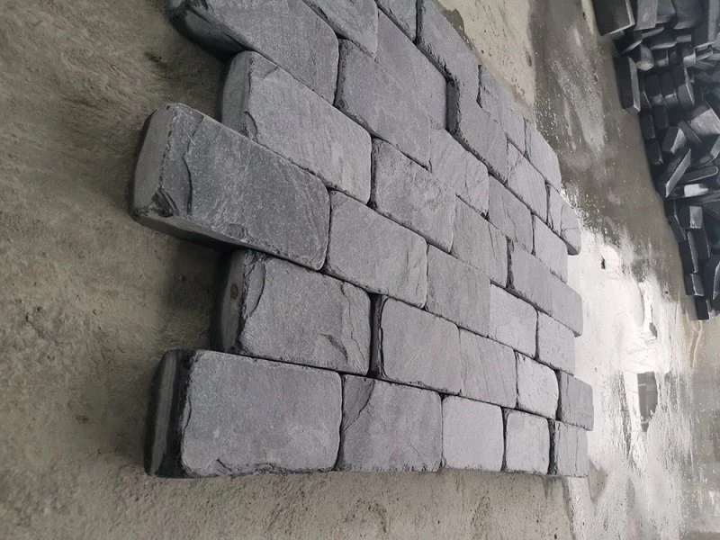 Chinese Black Slate Tumbled Stone Pavers