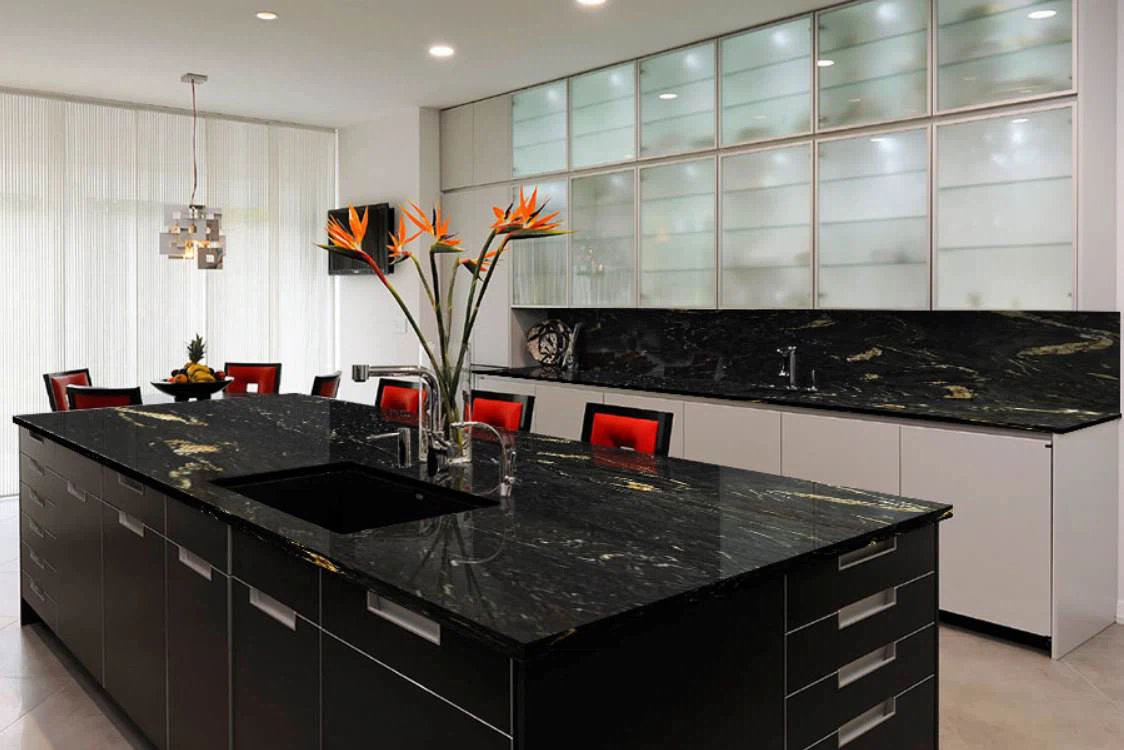 Cosmic Black Granite Countertop