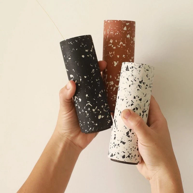 Creative Black Terrazzo Vase