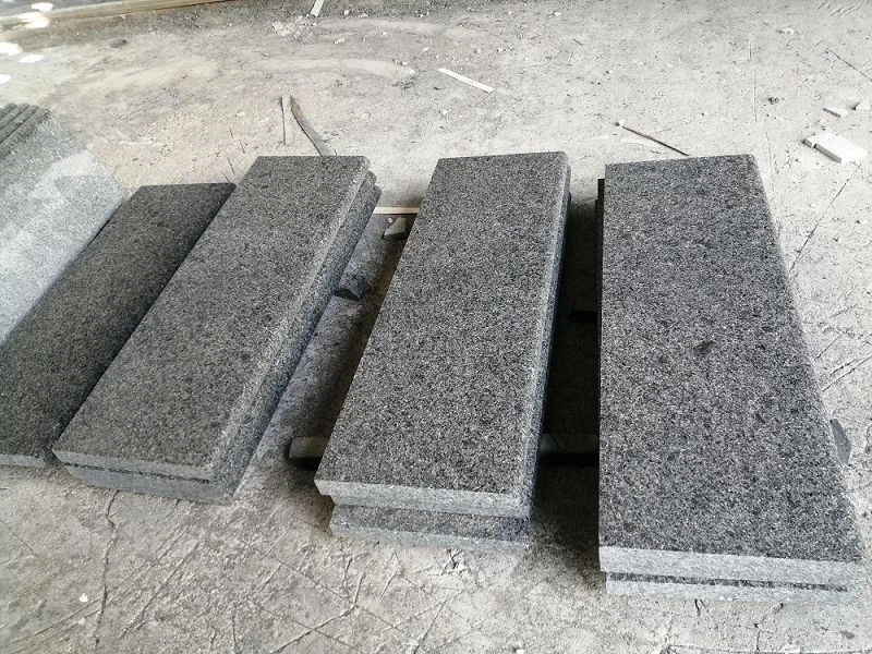 Diamond Black Granite Flamed Pool Coping