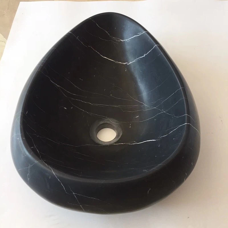 Fancy Black Marble Wash Sink For Bathroom