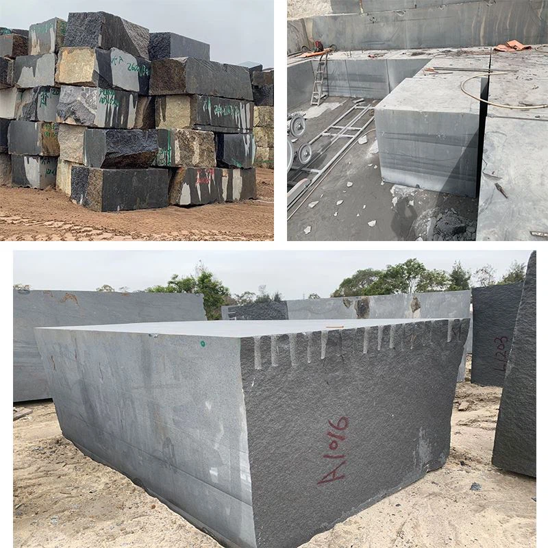Flamed Mongolia Black Basalt Paver