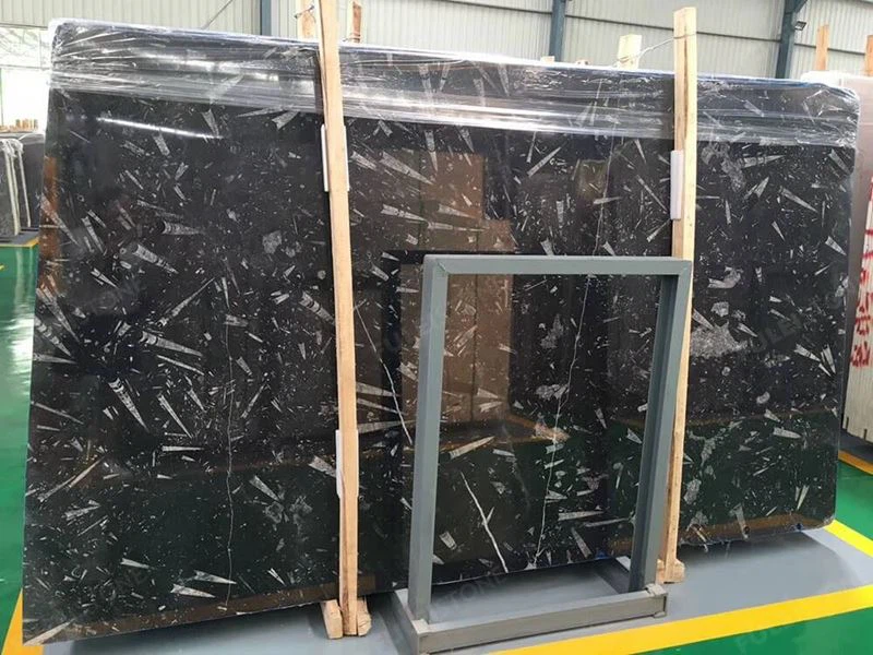 Fossil Black Marble Slabs And Flooring Tiles