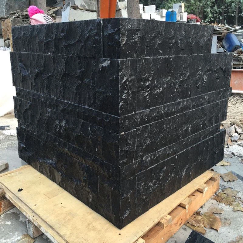 Natural Black Limestone Wall Stone And Corner