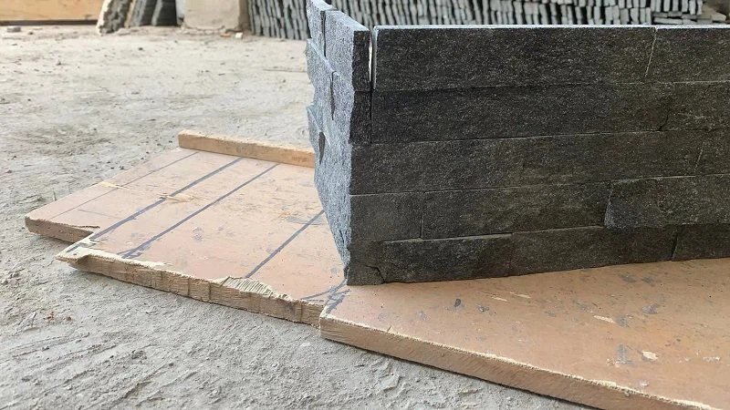 Natural Black Quartz Wall Culture Stone