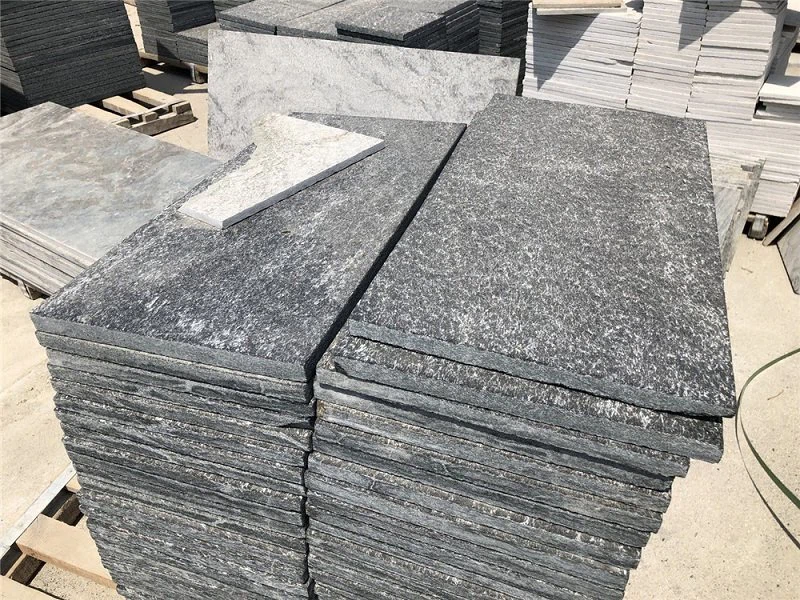 Natural Black Quartzite Tiles For Wall And Floor