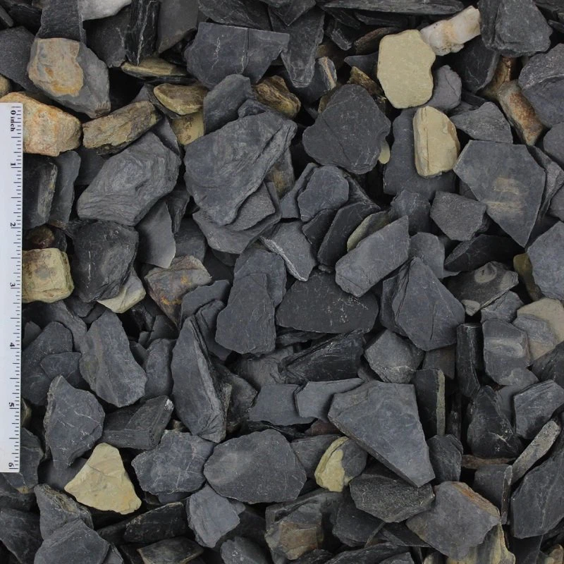 Natural Black Slate Chippings For Garden Paving
