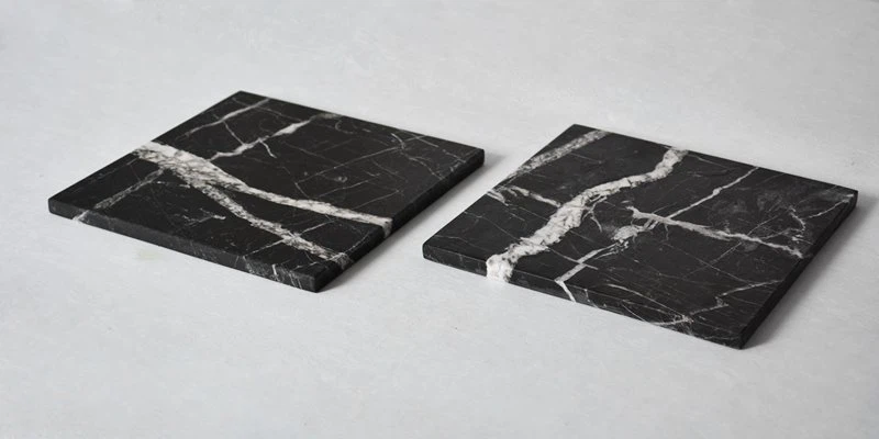 Nero Marquina Marble Rectangle Tray With Leg Italian Marble Pretty Stone Tray Black Marble Pattern Tray