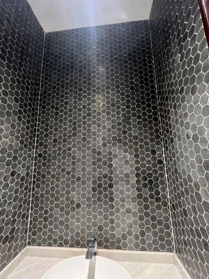 Square Shape Black Honed Basalt Mosaic