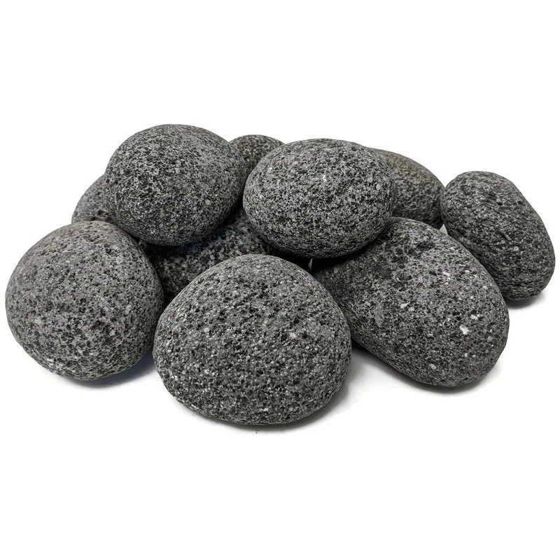 Tumbled Black Volconic Lava Rock Pebble Stone