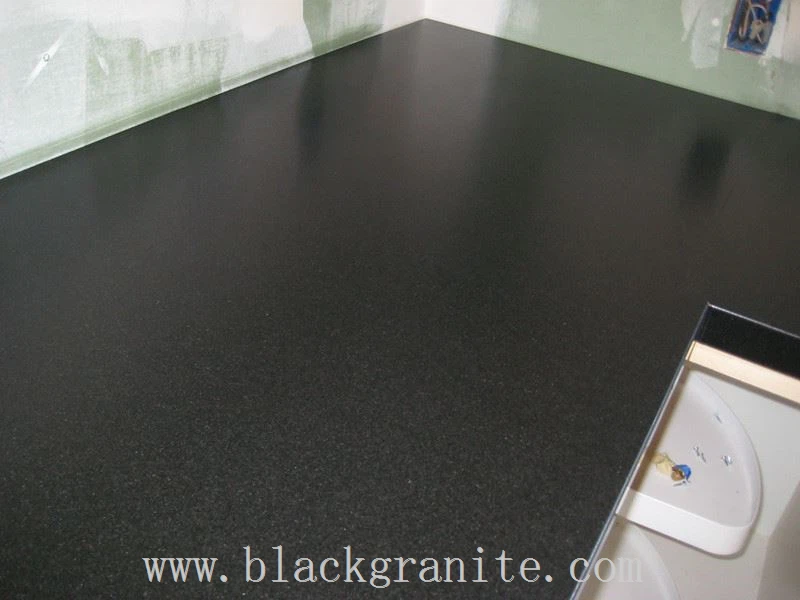 Absolute Black Granite Honed and Flamed Finish