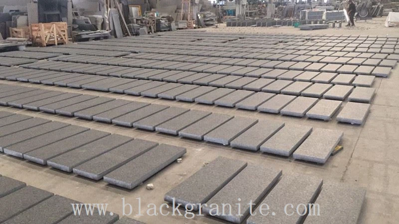 Absolute Black Granite Honed and Flamed Finish