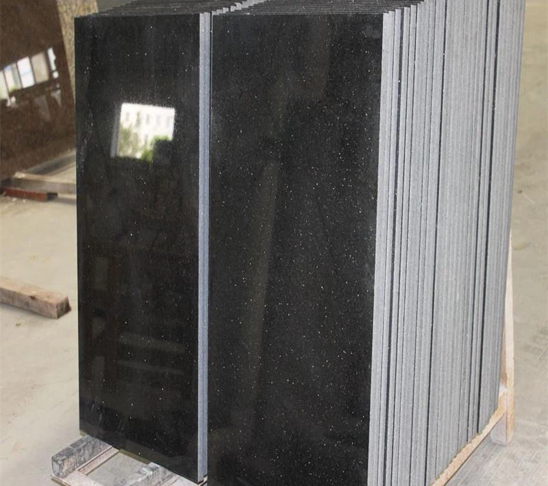 Black Galaxy Granite Floor Tiles