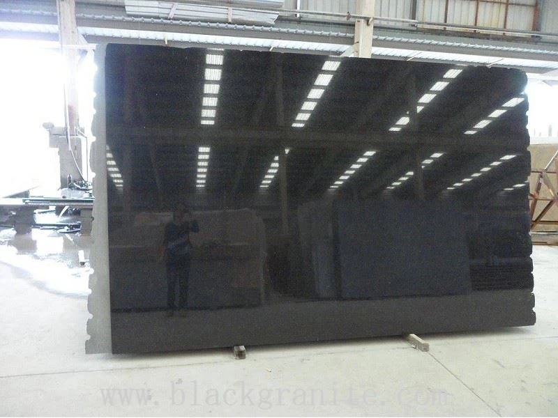 Black Galaxy Granite Leathered Flooring Tile 12x12