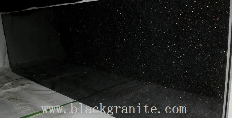 Black Galaxy Granite Leathered Flooring Tile 12x12