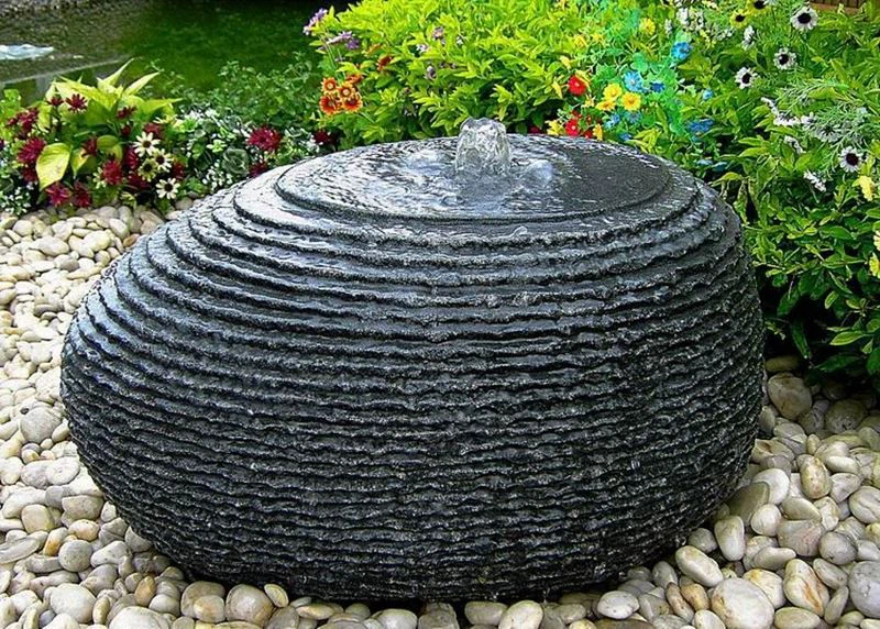 Black Granite Garden Water Fountains
