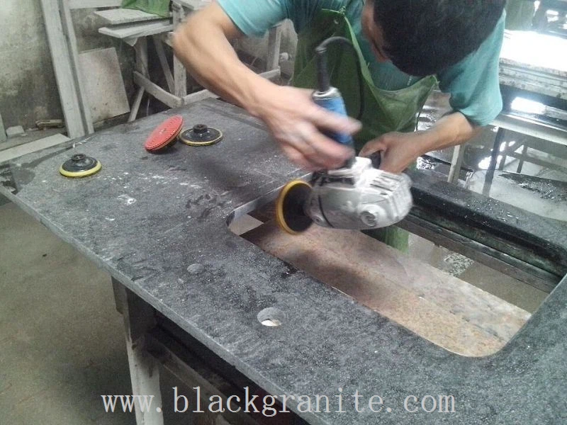 Black Granite Tile and Backsplash for Kitchen