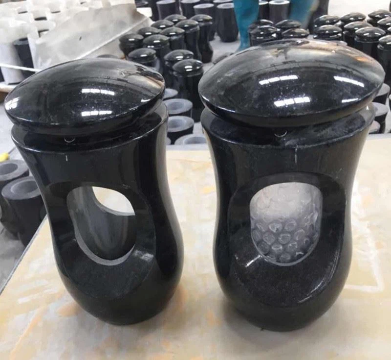Black Granite Vases