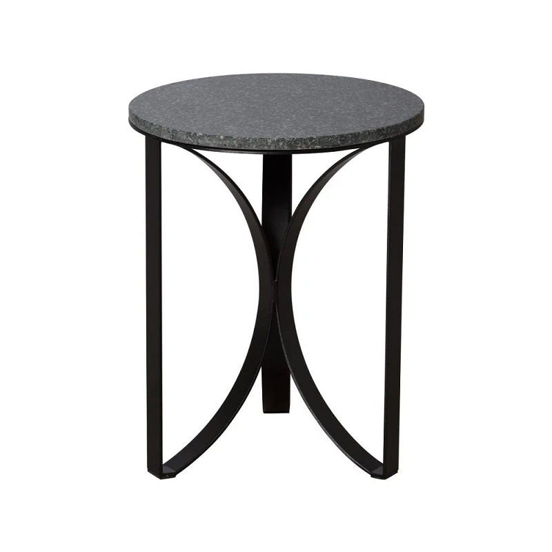 Decorative Black Granite Side Table