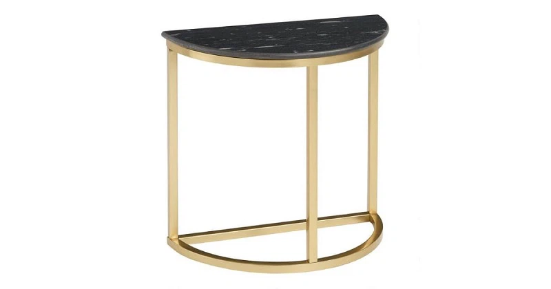 Decorative Black Granite Side Table