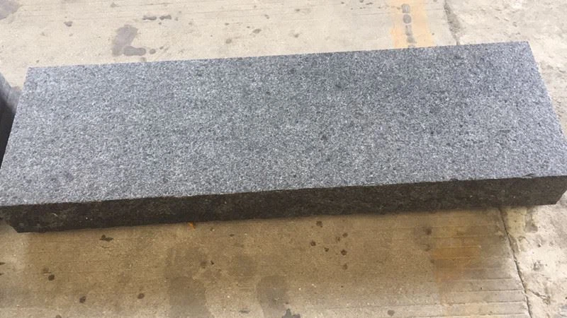 Flamed And Water Jet Black Diamond Granite Outdoor Steps