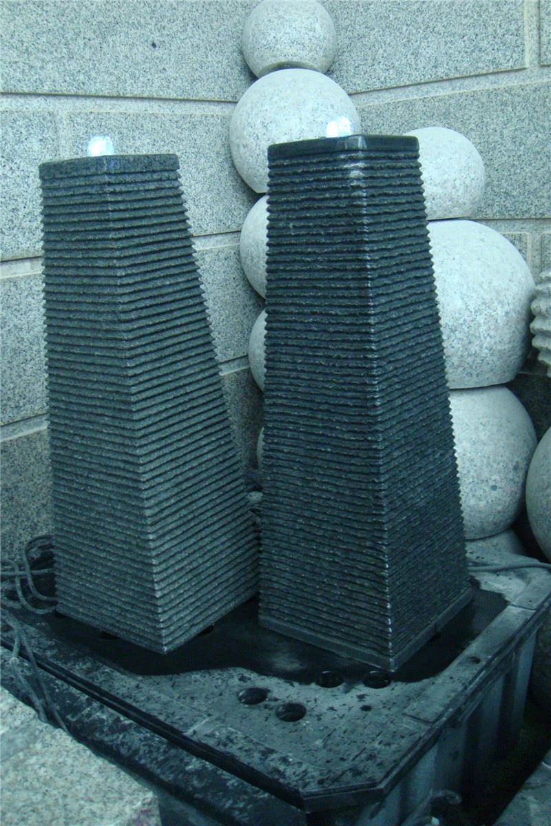Garden Stone Carving Lantern Product In Black