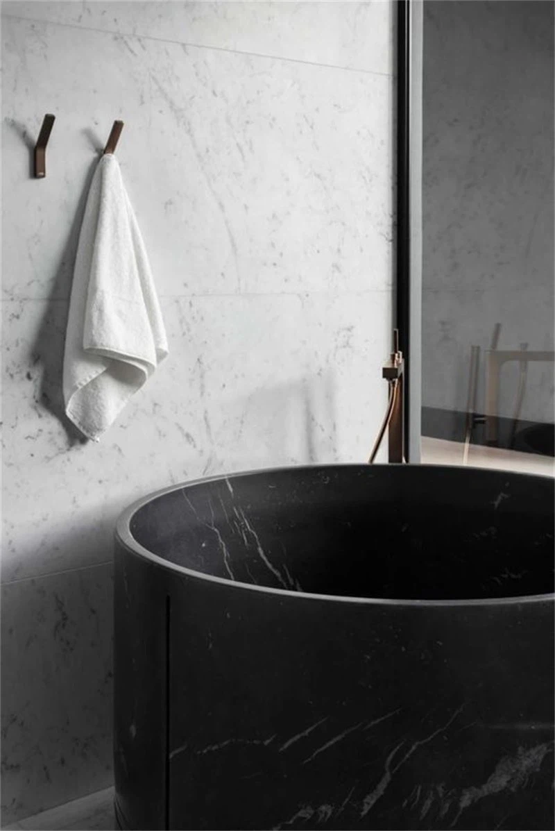 Indoor Black Stone Bath Tub