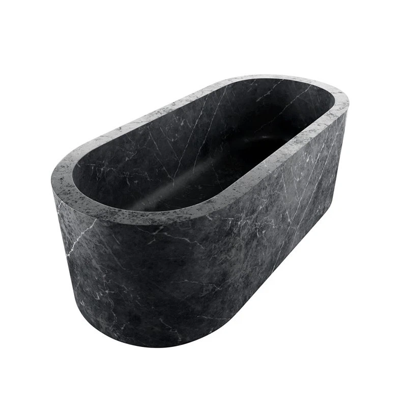 Indoor Black Stone Bath Tub