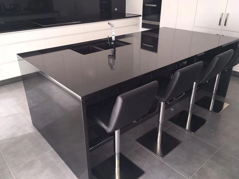 Jet Black Granite Slab