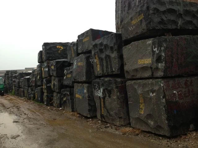 Jet Black Granite Walkway Kurbing Stone quarry
