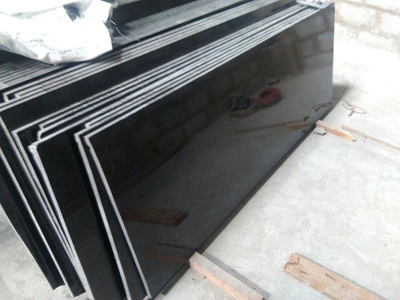 Polished Absolute Black Granite Slab