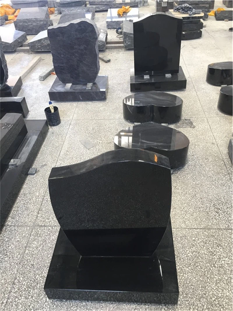 Polished Black Head Stone