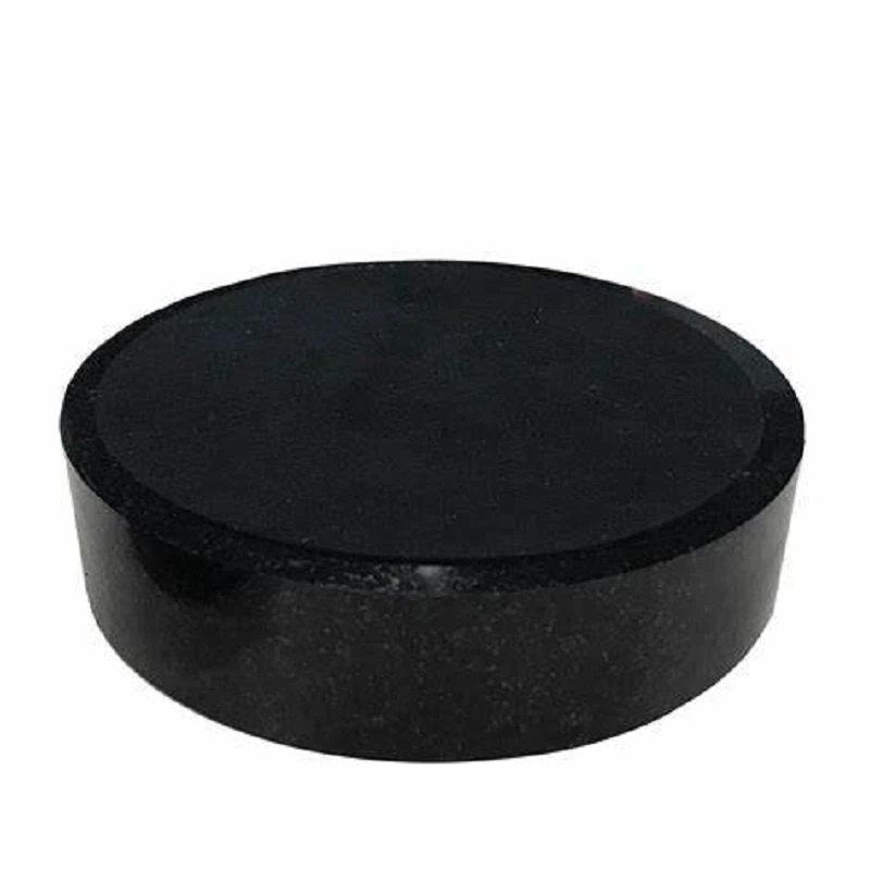 Round Polished Black Granite Stone Base For Arts Sculpture