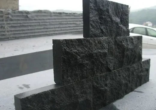 black granite walls