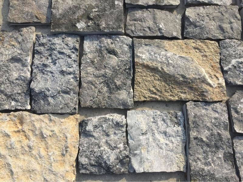 black limestone cobbles