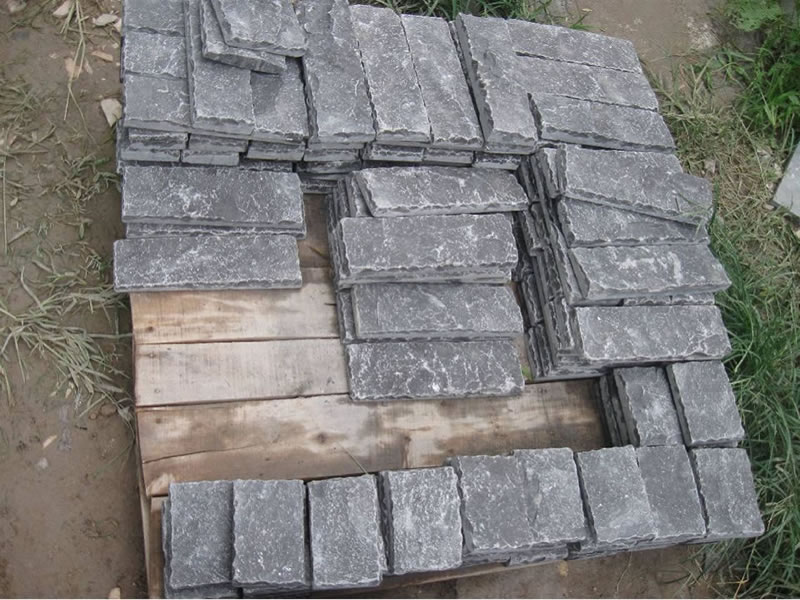 black limestone cobbles