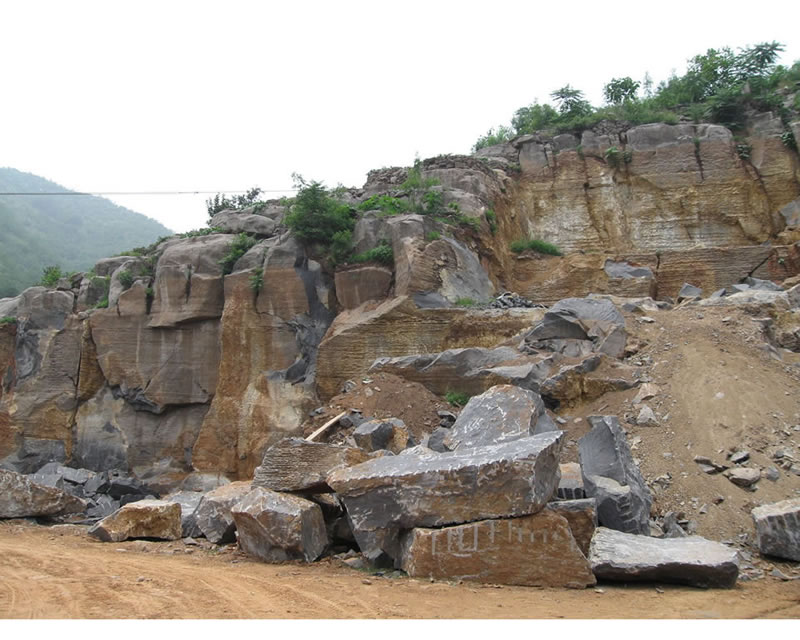 black limestone quarry