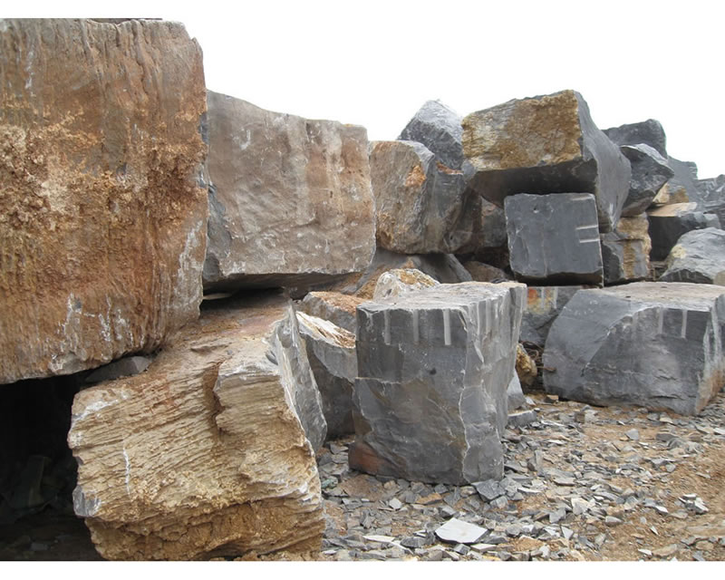 black limestone quarry